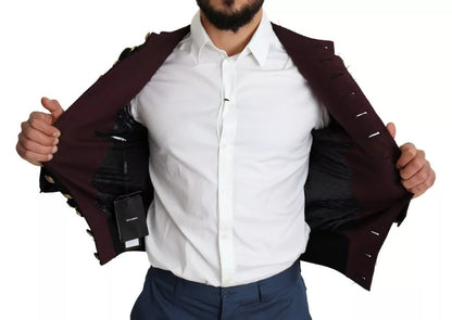 Dolce &amp; Gabbana – Schwarze Militärjacke mit Knopfverzierung