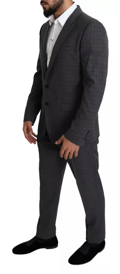 Dolce &amp; Gabbana Grauer 2-teiliger MARTINI-Anzug aus Wolle für Herren