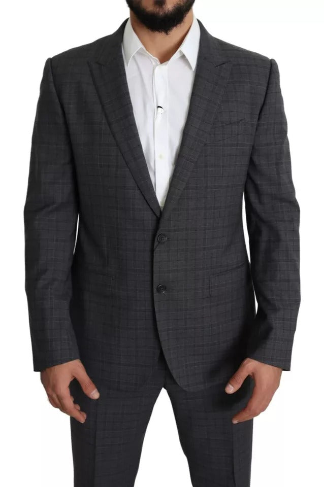 Dolce &amp; Gabbana Grauer 2-teiliger MARTINI-Anzug aus Wolle für Herren