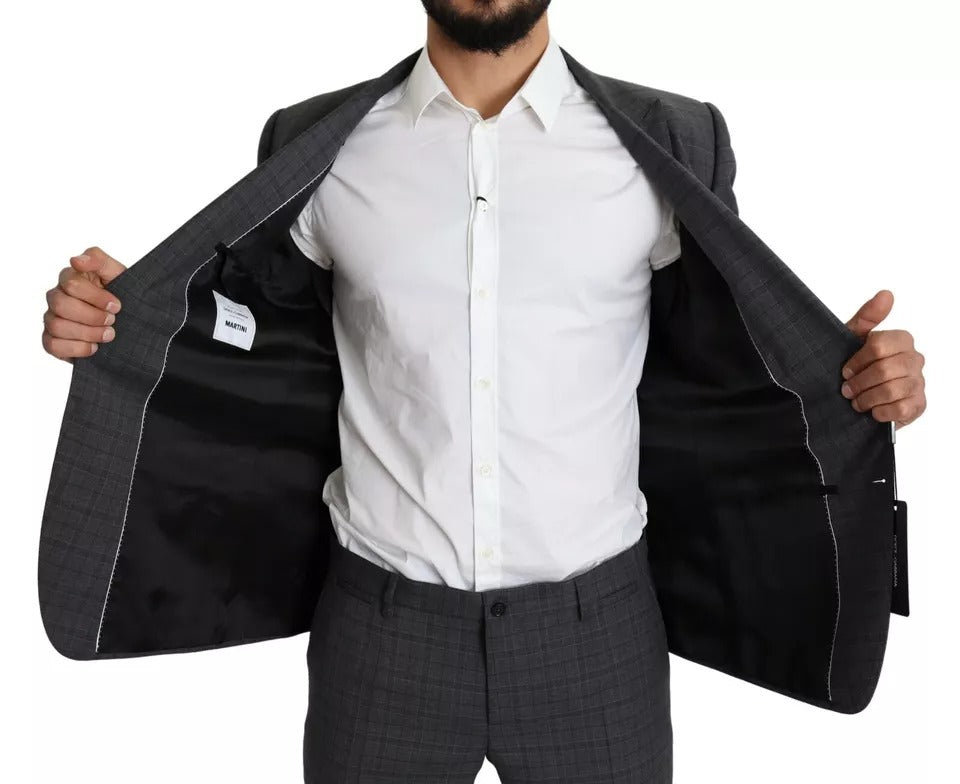Dolce &amp; Gabbana Grauer 2-teiliger MARTINI-Anzug aus Wolle für Herren
