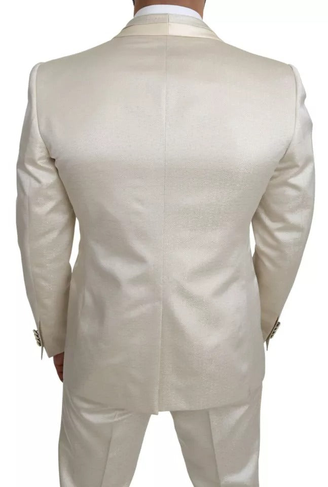 Dolce &amp; Gabbana Beige Wollcreme 3-teiliger SICILIA-Schalanzug