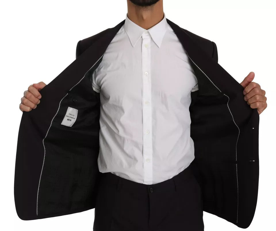 Dolce &amp; Gabbana Lila MARTINI Wollstretch 2-teiliger Anzug