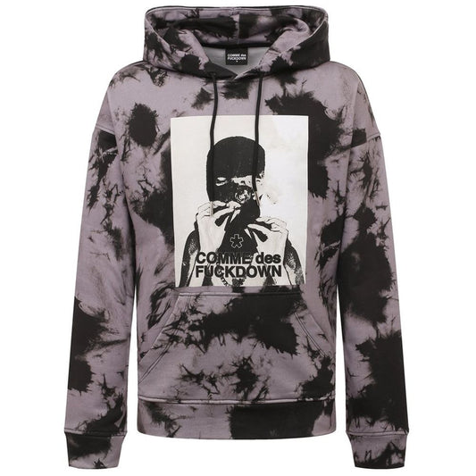 Comme Des Fuckdown Gray Cotton Men Sweater with Hood