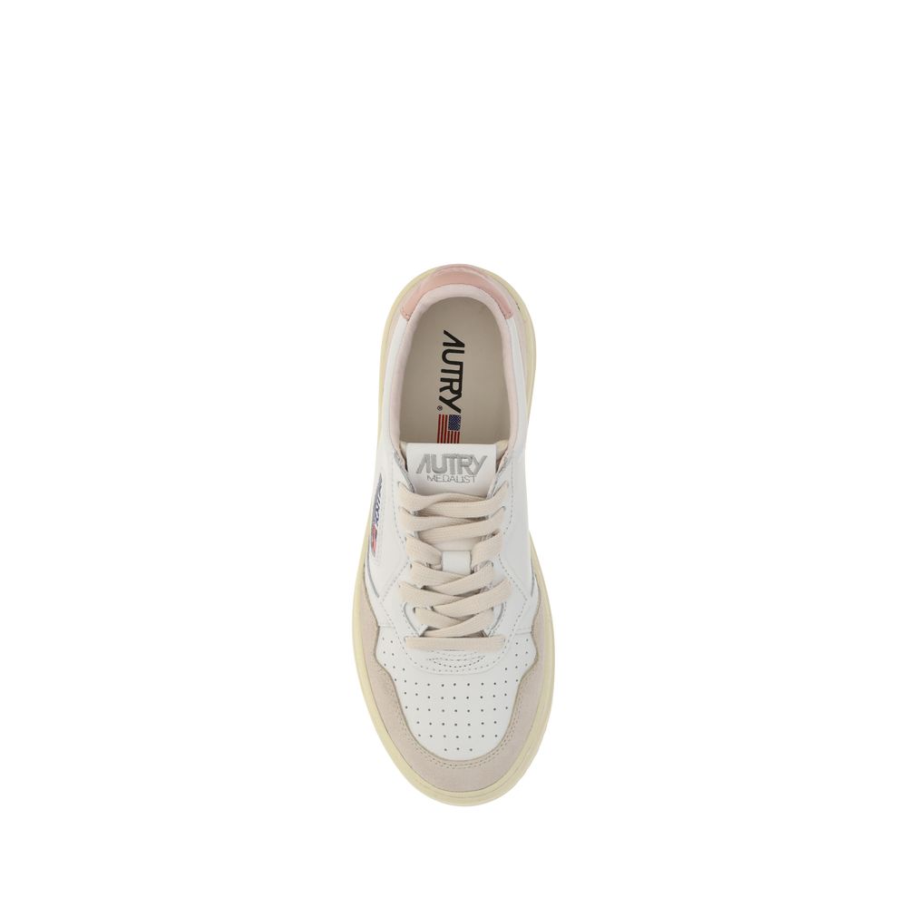 Autry – Weiße niedrige Leder-Sneaker