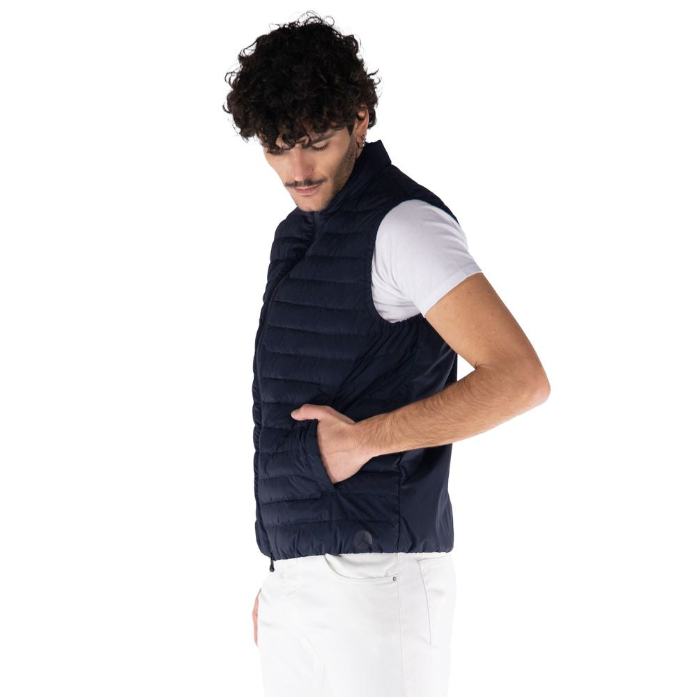 People Of Shibuya Blue Polyester Men's Vest