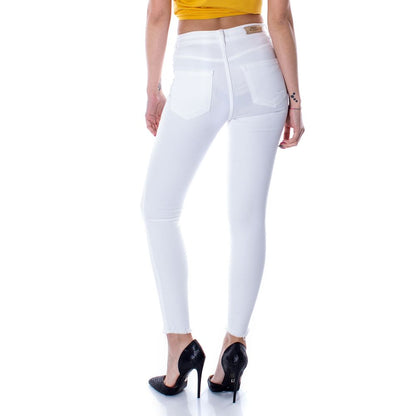 Only – Weiße Skinny-Jeans aus Baumwolle