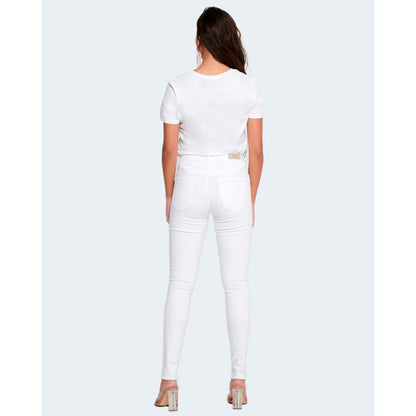 Only – Weiße Skinny-Jeans aus Baumwolle