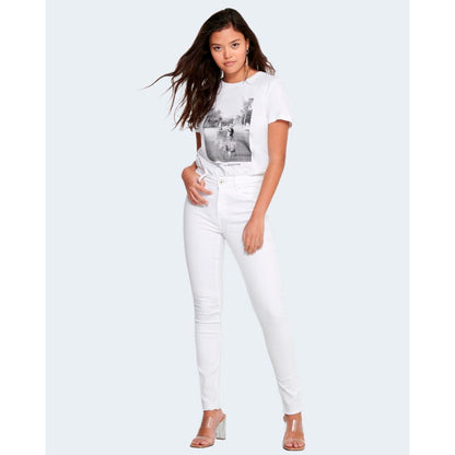 Only – Weiße Skinny-Jeans aus Baumwolle