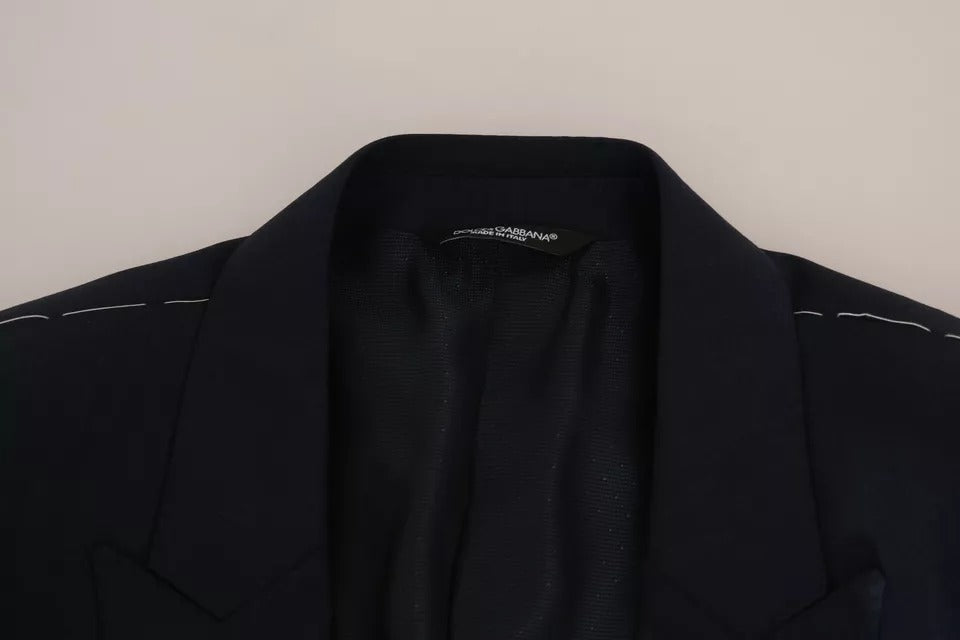 Dolce &amp; Gabbana – MARTINI – Blazerweste aus blauer Wolle, 2-teilig