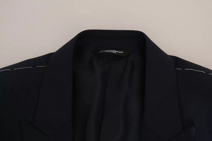 Dolce &amp; Gabbana – MARTINI – Blazerweste aus blauer Wolle, 2-teilig