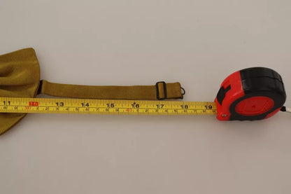 Dolce &amp; Gabbana – Fliege mit Schmetterlingsmotiv, 100 % Seide, Senfgelb