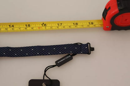 Dolce &amp; Gabbana Blau gemusterte verstellbare Seidenfliege für Herren