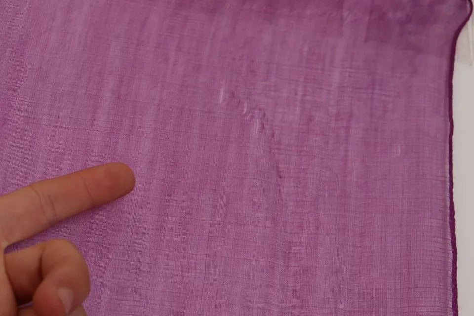 Dolce &amp; Gabbana Lilafarbener Schal aus Kaschmir und Seide