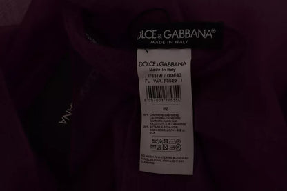 Dolce &amp; Gabbana Lilafarbener Schal aus Kaschmir und Seide