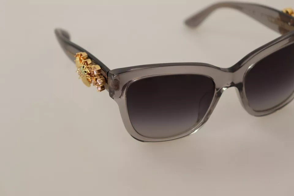 Dolce &amp; Gabbana DG 4247-BF Sonnenbrille aus Acetat mit transparenter Verzierung und Kristallen