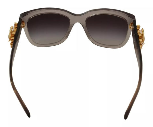 Dolce & Gabbana DG 4247-BF Sonnenbrille aus Acetat mit transparenter Verzierung und Kristallen