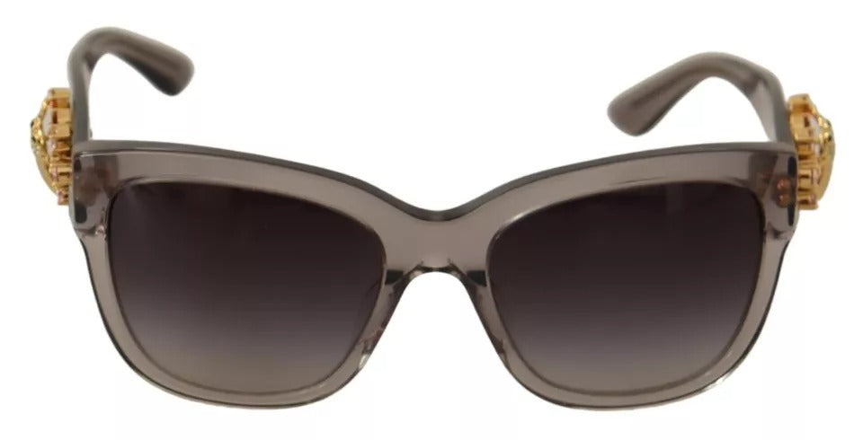 Dolce &amp; Gabbana DG 4247-BF Sonnenbrille aus Acetat mit transparenter Verzierung und Kristallen