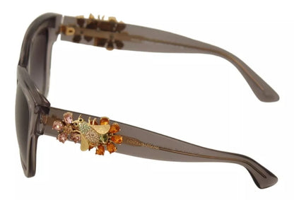 Dolce &amp; Gabbana DG 4247-BF Sonnenbrille aus Acetat mit transparenter Verzierung und Kristallen