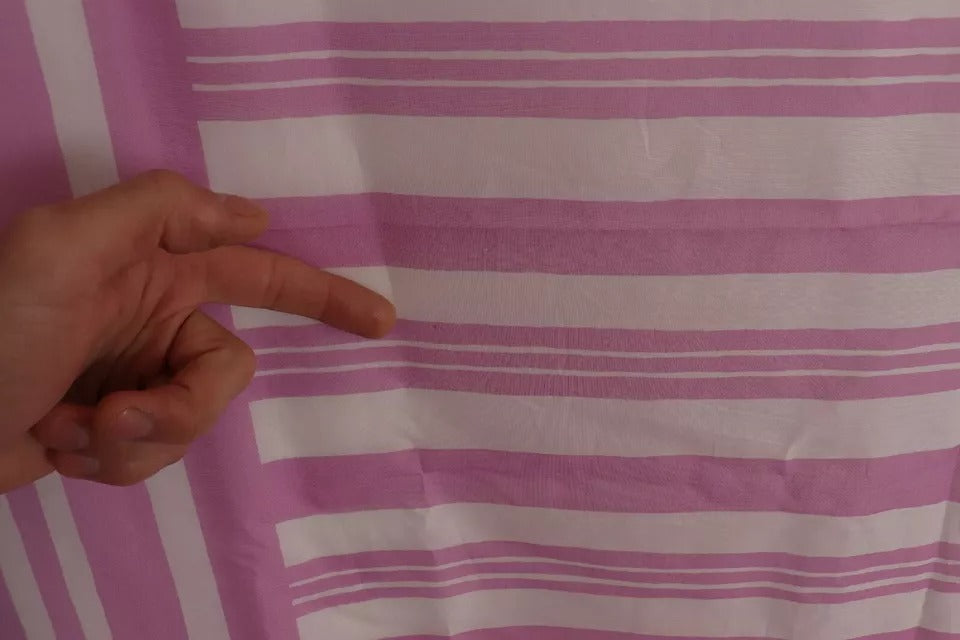 Dolce &amp; Gabbana – Cannes – Rosa-weiß gestreifter Wickelschal