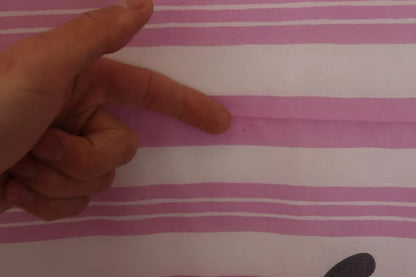 Dolce &amp; Gabbana – Rosa-weiß gestreifter Wickelschal aus Baumwolle