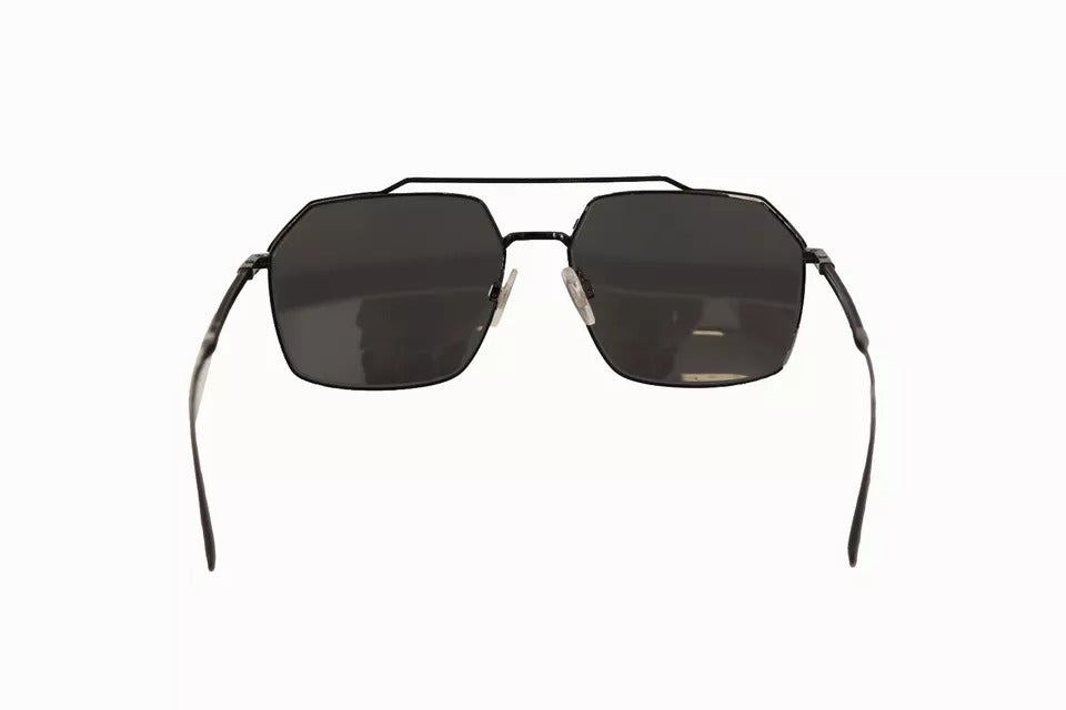 Dolce &amp; Gabbana DG2250 – Quadratische Sonnenbrille aus schwarzem Metall mit Vollrand