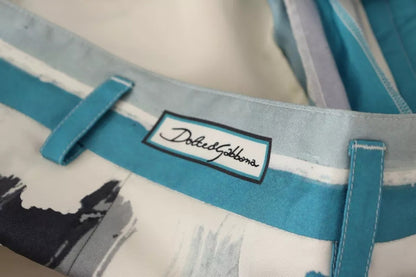 Dolce &amp; Gabbana – Mehrfarbig gestreifte Karottenhose aus Seide