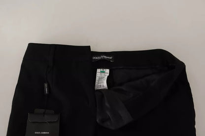 Dolce &amp; Gabbana – Karottenhose aus Wolle mit schwarzen und weißen Streifen