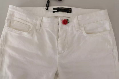 Dolce &amp; Gabbana – Hübsche Slim-Fit-Jeans aus weißem Baumwolldenim