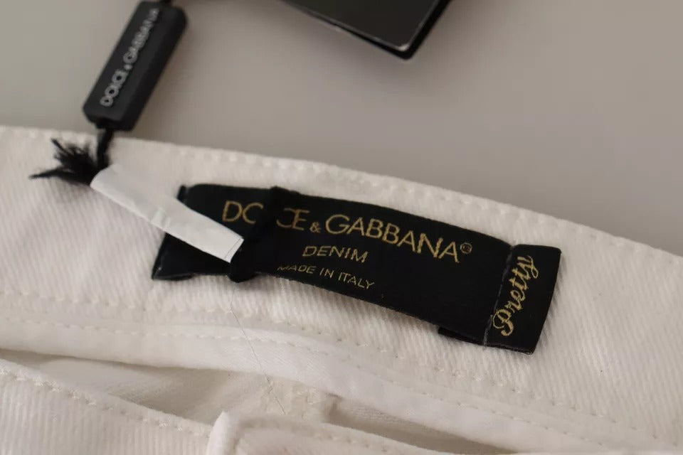 Dolce &amp; Gabbana – Hübsche Slim-Fit-Jeans aus weißem Baumwolldenim