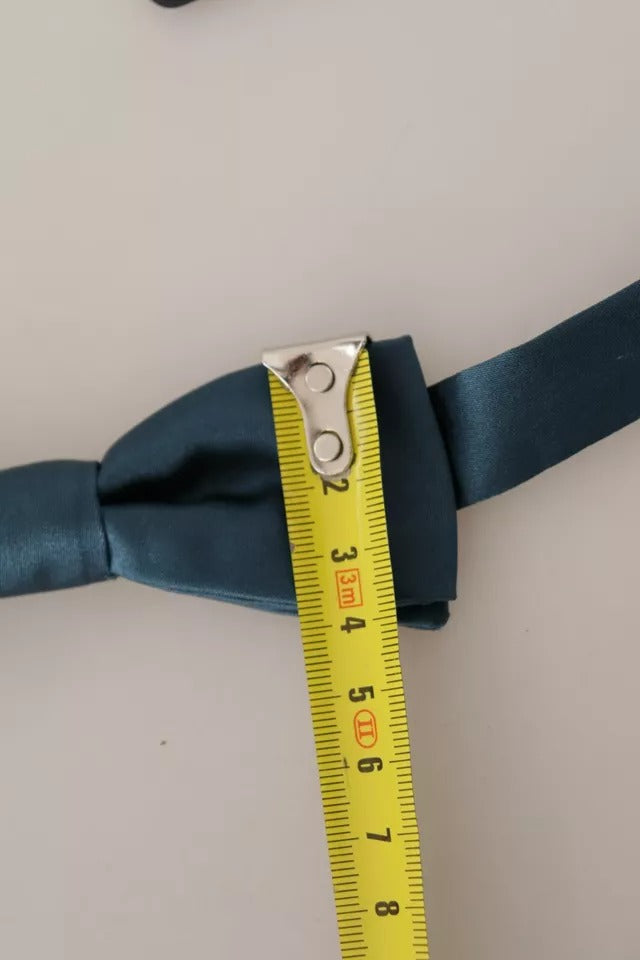 Dolce &amp; Gabbana Blaue Fliege für Herren, 100 % Seide, verstellbarer Hals