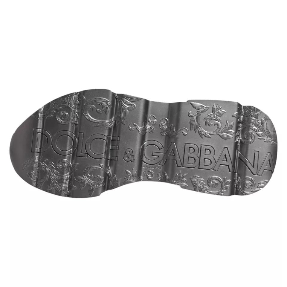 Dolce &amp; Gabbana DAYMASTER Sneakers aus Leder in Weiß und Silber Herren Schuhe