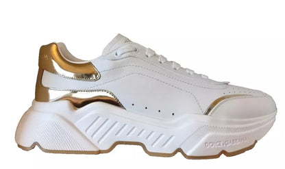 Dolce &amp; Gabbana DAYMASTER Sneakers aus Leder in Weißgold Herren Schuhe