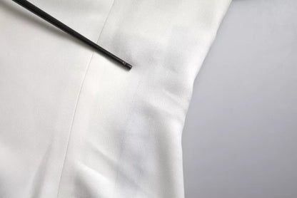 Dolce &amp; Gabbana – Weißes Viskose-Oberteil mit Rundhalsausschnitt und kurzen Ärmeln