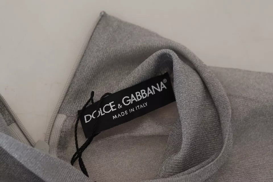 Dolce &amp; Gabbana Grauer durchsichtiger Rollkragenpullover