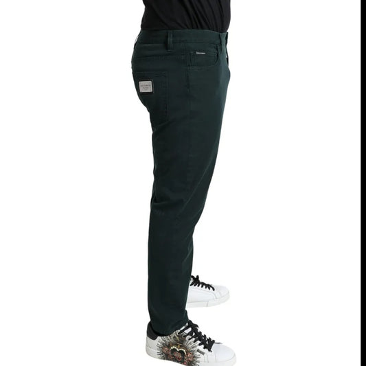 Dolce &amp; Gabbana Grüne Skinny-Jeans aus Baumwollstretch für Herren