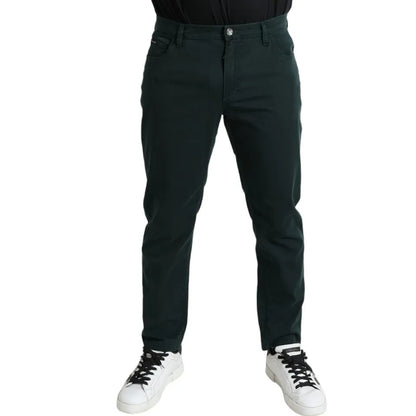 Dolce &amp; Gabbana Grüne Skinny-Jeans aus Baumwollstretch für Herren