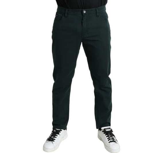 Dolce &amp; Gabbana Grüne Skinny-Jeans aus Baumwollstretch für Herren