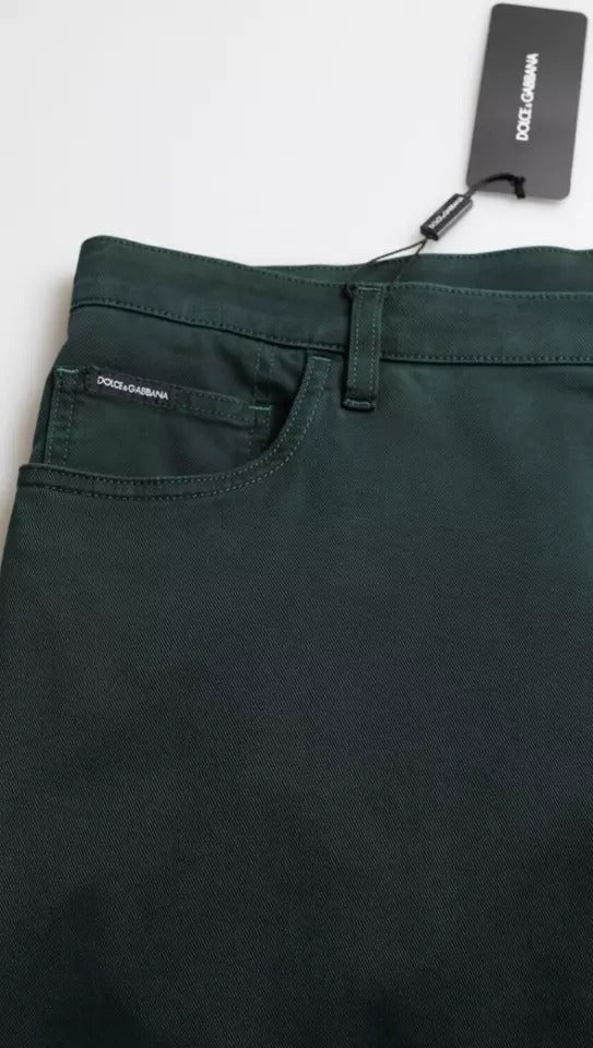 Dolce &amp; Gabbana Grüne Skinny-Jeans aus Baumwollstretch für Herren