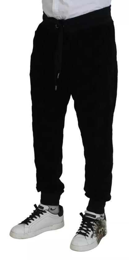 Dolce &amp; Gabbana – Schwarze Skinny-Jogginghose aus Baumwolle