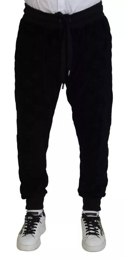 Dolce &amp; Gabbana – Schwarze Skinny-Jogginghose aus Baumwolle