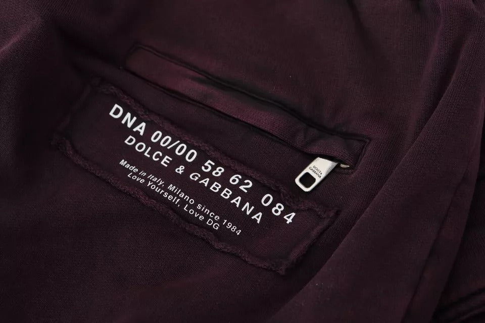 Dolce &amp; Gabbana Bordeaux Baumwoll-Cargo-Jogginghose