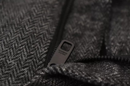 Dolce &amp; Gabbana – Graue Skinny-Hose aus Viskose mit Chevron-Muster