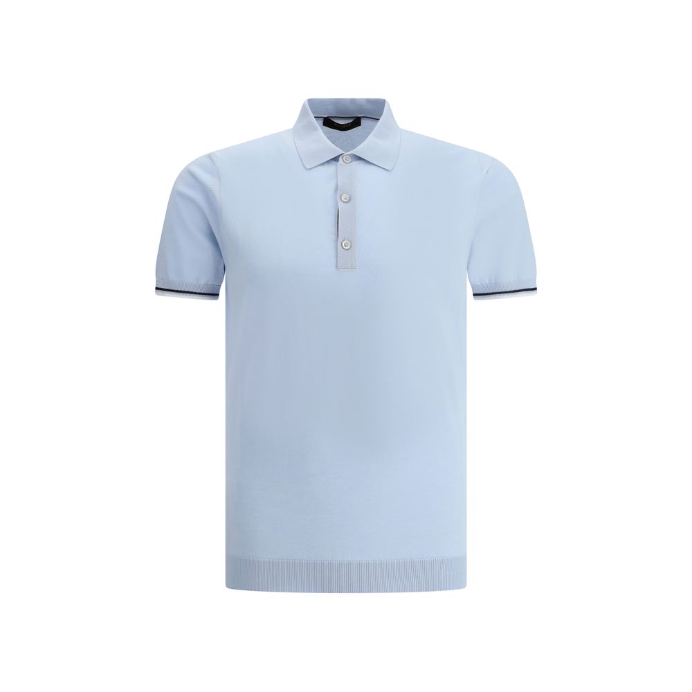 MooRER Hellblaues Poloshirt aus Baumwolle