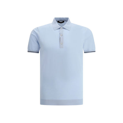 MooRER Hellblaues Poloshirt aus Baumwolle