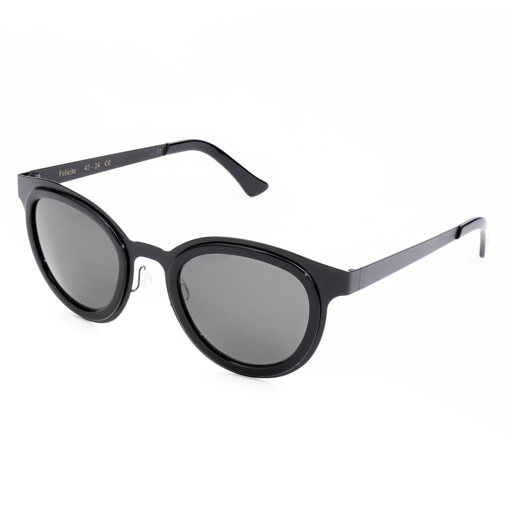 LGR Schwarze Edelstahl-Sonnenbrille