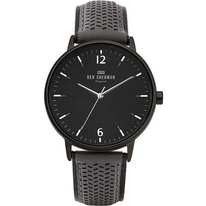 Ben Sherman – Schwarze Lederuhr