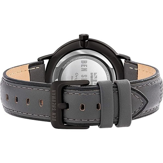 Ben Sherman – Schwarze Lederuhr