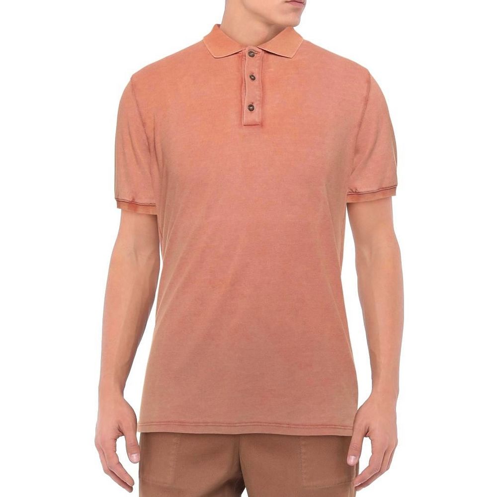 Alpha Studio Poloshirt aus rosa Baumwolle