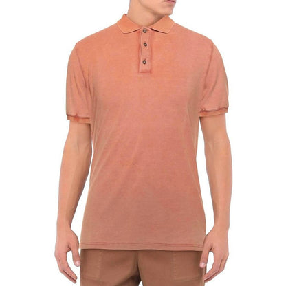 Alpha Studio Poloshirt aus rosa Baumwolle