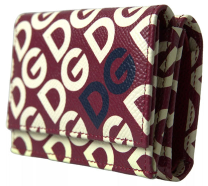 Dolce &amp; Gabbana – Mehrfarbige Geldbörse aus französischem Leder mit DG-Logo „Mania“